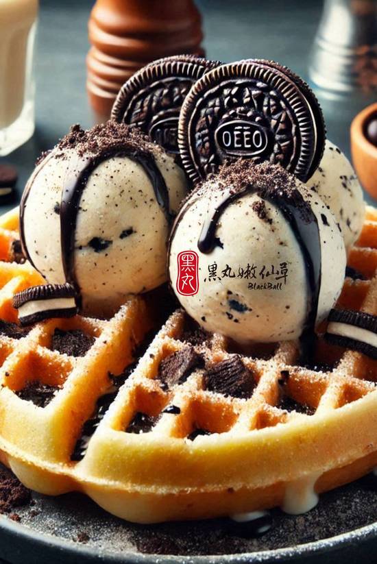 Oreo  & Cookies Waffle 奧利奧冰淇淋鬆餅